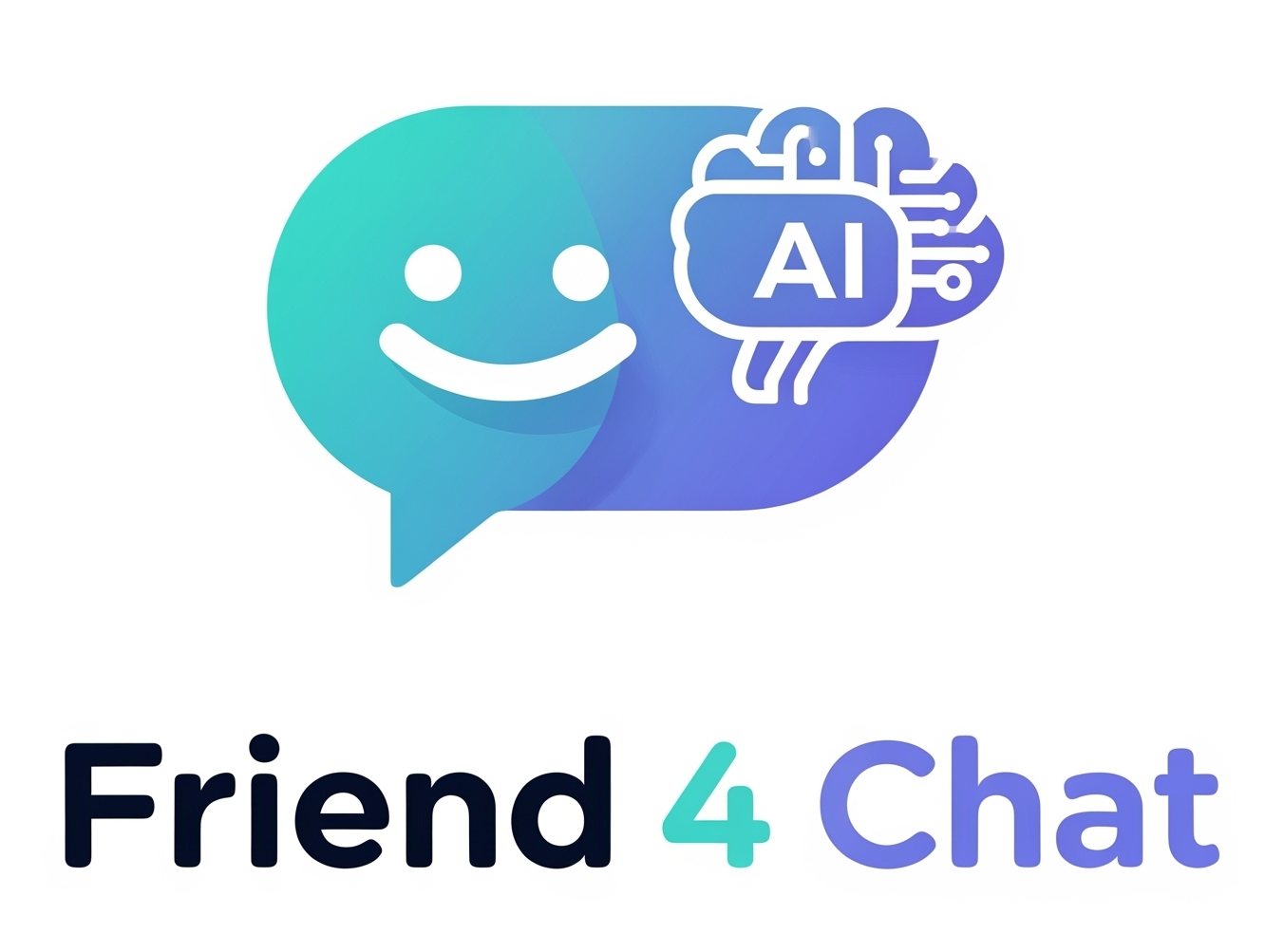 Friend 4 Chat Logo - AI Companions for Supportive Chat